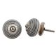 Grey Black Striped Knobs